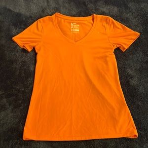 Nike orange v neck shirt- brand new